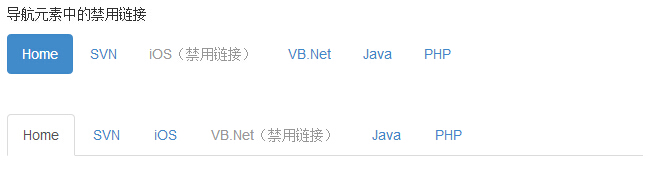 導(dǎo)航元素中的禁用鏈接